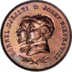 XIX w., Medal Kornel Ujejski i Józef Nikorowicz, 1893, brąz 45 mm