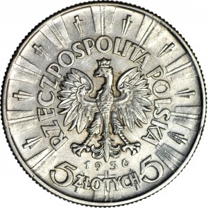 5 złotych 1936, Piłsudski, menniczy