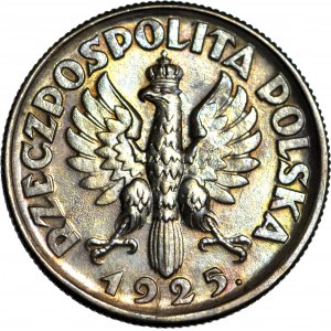 2 złote 1925, Żniwiarka, kropka po dacie, Londyn, mennicza