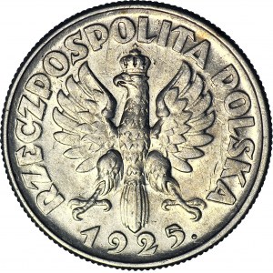 2 złote 1925, Żniwiarka, kropka po dacie (Londyn)