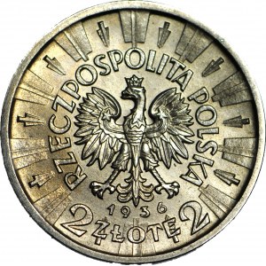 2 złote 1936 Piłsudski, oficjalna kopia 1988