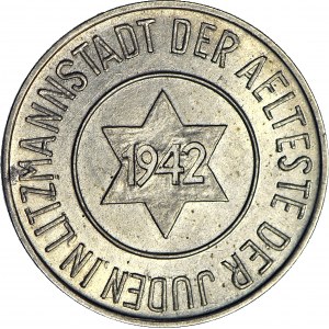 Getto, 10 fenigów 1942, SREBRO, falsyfikat na szkodę kolekcjonerów