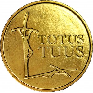 Medal, Jan Paweł II, TOTUS TUUS, Mennicza Warszawska, brąz złocony, rzadki
