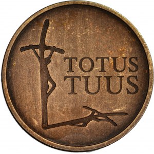 Medal, Jan Paweł II, TOTUS TUUS, Mennicza Warszawska, brąz patynowany, rzadki