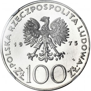 100 złotych 1975, Modrzejewska - typ nie wprowadzony, PRÓBA, NIKIEL