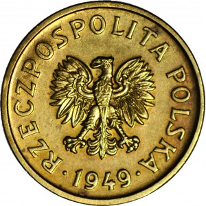 RRR-, 20 groszy 1949, 3 RAZY napis PRÓBA, MOSIĄDZ, rzadkość, c.a.