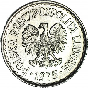 R-, 1 złoty 1975 PROOFLIKE (rocznik nie ma zestawów lustrzanych)