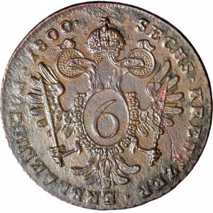 Austria, Franciszek II, 6 krajcarów 1800 B, Kremnica