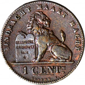 Belgia, Leopold I, 1 centym 1894, Bruksela