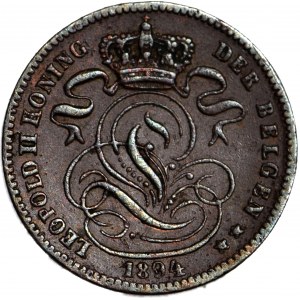 Belgia, Leopold I, 1 centym 1894, Bruksela