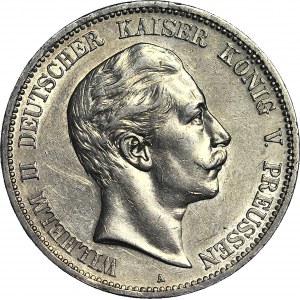 Niemcy, Prusy, 5 marek 1908 A, Wilhelm II, Berlin, bardzo ładne