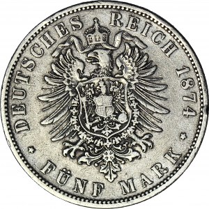 Niemcy, Prusy, Wilhelm I, 5 marek 1874 A, Berlin