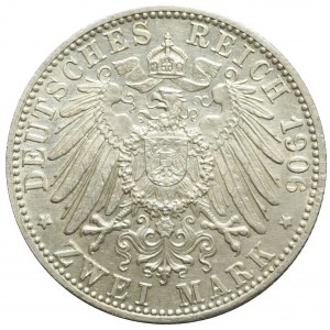Niemcy, Badenia, Fryderyk I, 2 Marki Karlsruhe 1906