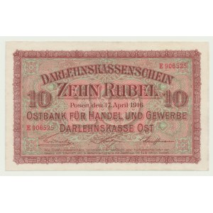 Poznań, 10 rubli 1916 - ser. E