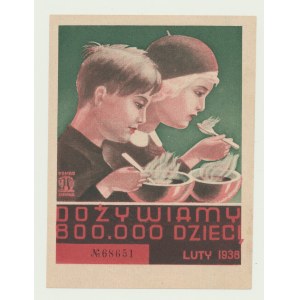 Cegiełka II RP, na dożywianie dzieci 1938, rzadka, numerowana