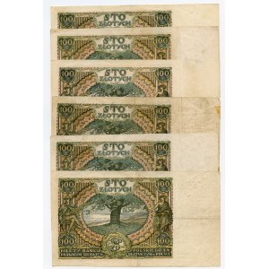Zestaw 5 szt. 100 złotych 1934