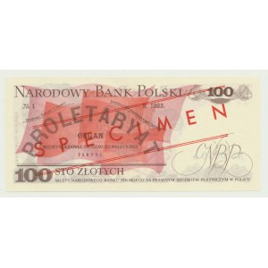 100 złotych 1976, Waryński, AK 0000000 WZÓR (No 0840*)