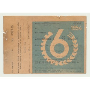 PRL, Powiatowa Rada Narodowa, poświadczenie dostawy ziemniaków 1954