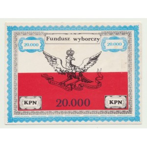 Cegiełka 20.000 złotych na Fundusz Wyborczy Konfederacji Polski Niepodległej