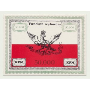 Cegiełka 50.000 złotych na Fundusz Wyborczy Konfederacji Polski Niepodległej