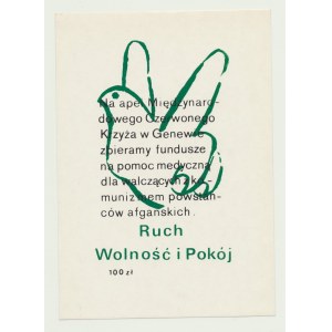 Cegiełka 100 złotych Ruch Wolności i Pokój (na walkę z komunizmem)