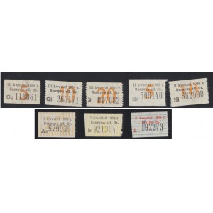 Bony na paliwo, 5, 10, 20 litrów benzyny 1984, 1986, 1988, 1990 - zestaw 8szt.