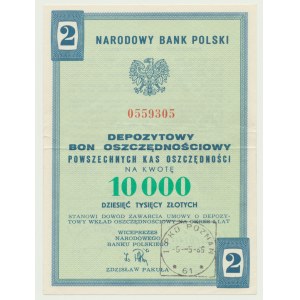NBP, 10 000 zł 1988, Depozytowy Bon Oszczędnościowy PKO