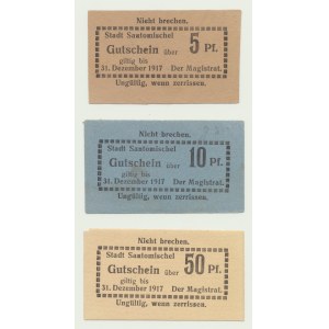 Poznańskie (Posen), Zaniemyśl (Santomischel), 5 - 10 - 50 fenigów 1917, zestaw 3 szt.