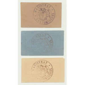 Poznańskie (Posen), Zaniemyśl (Santomischel), 5 - 10 - 50 fenigów 1917, zestaw 3 szt.
