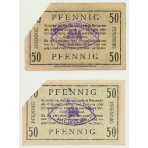 Obóz jeniecki w Dyrotz, 2 x 50 fenigów bez daty (1915-1921), zestaw 2 szt.