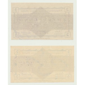 Obóz jeniecki w Golzern (Mulde), 2 x 2 fenigi 1916, różnie odcienie