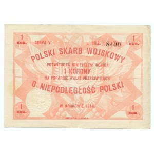 Polski Skarb Wojskowy, 1 korona 1914, Kraków, edycja druga
