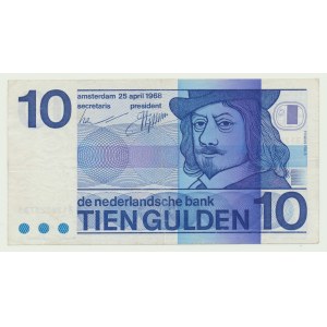 Holandia, 10 guldenów 1968