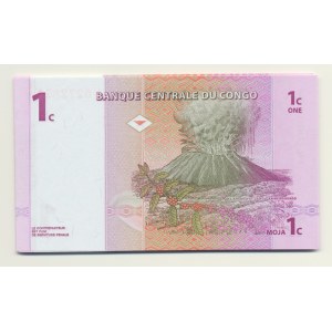 Kongo, 1 cent 1997, ser. A....A, plik 20 sztuk banknotów