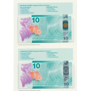 Niemcy, KURZ, 2 szt. banknoty koncepcyjne Underwater World