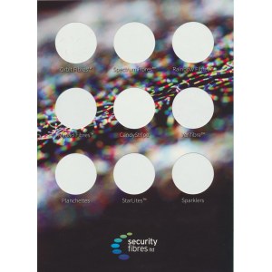 Wielka Brytania, folder Security Fibres Ltd. producenta włókien zabezpieczających UV