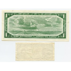 Zestaw 2 szt. Kanada 1 dolar 1954, Hongkong 1 cent (1961-1971)
