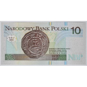 10 złotych 1994, druk TDLR Londyn, AA 0037779, dwa zera na początku