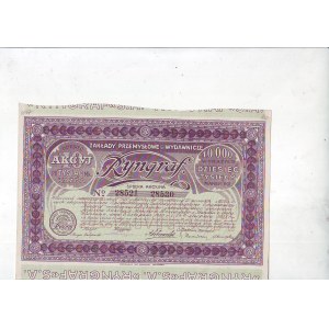 RYNGRAD Zakłady Przemysłowe i Wydawnicze, stock for 10000 polish marks, Kraków ca. 1922.