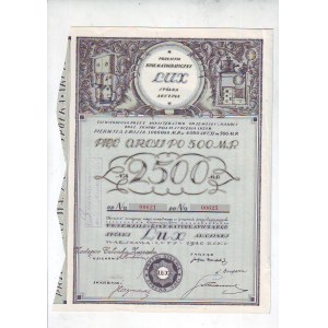 LUX Kinematografia, collective action for 2,500 pol. marks from 1920.