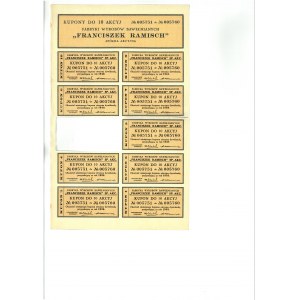 FRANCISZEK RAMISCH Cotton Products Factory, collective action for 1250 zloty, Lodz 1933.