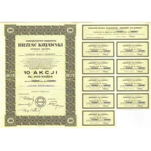 Brześć Kujawski Sugar Factory, registered collective action for 1,500 zlotys, 1937.