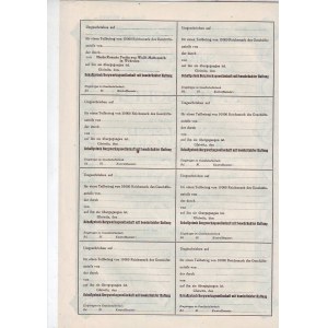 SCHAFFGOTSCH, Mine Company with limited liability, registered share of 40000 marks, Gliwice 1943.
