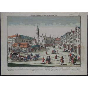 Breslau, view of the Market Square with the Town Hall and the VUE DE L'HOTEL DE VILLE DE DERIERE A BRESLAU bracha by Werner Probst 1760
