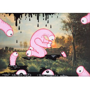 Dorota Cieślik `Miss Dorys (b. 1983), Muscles by the pond from the series Miss Dorys goes vintage II, 2024.