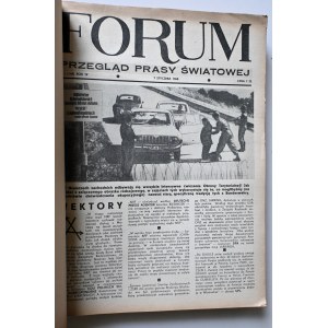 FORUM World Press Review YEAR IV 1968-15 issues, YEAR X 1975-16 issues.