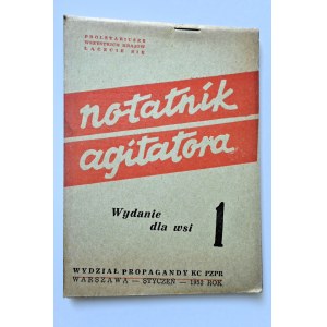 AGITATOR'S NOTEBOOK Rural Issue No. 1 [1952] Propaganda Department of the Central Committee of the Polish United Workers' Party.