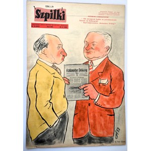 SZPILKI Nr 12(611) Rok XIX, 29.III.1953 [obálku nakreslil ERYK LIPIŃSKI, JERZY FLISAK].