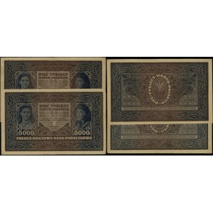 Polska, zestaw: 2 x 5.000 marek polskich, 7.02.1920