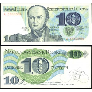Poland, 10 zloty, 1.06.1982